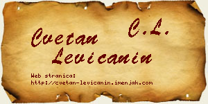 Cvetan Levičanin vizit kartica